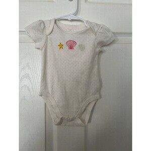 Tahari Baby Girl White Short Sleeve Onesie